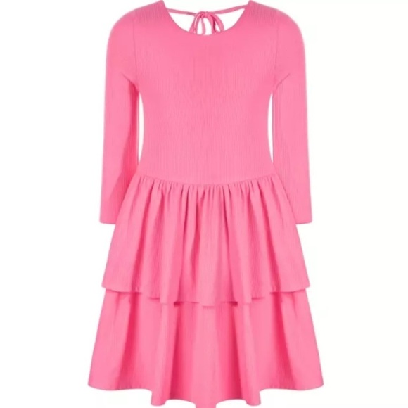 Epic Threads Big Girls Ribbed-Knit Tiered Ruffled Dress Sweetheart Size L - Picture 2 of 3